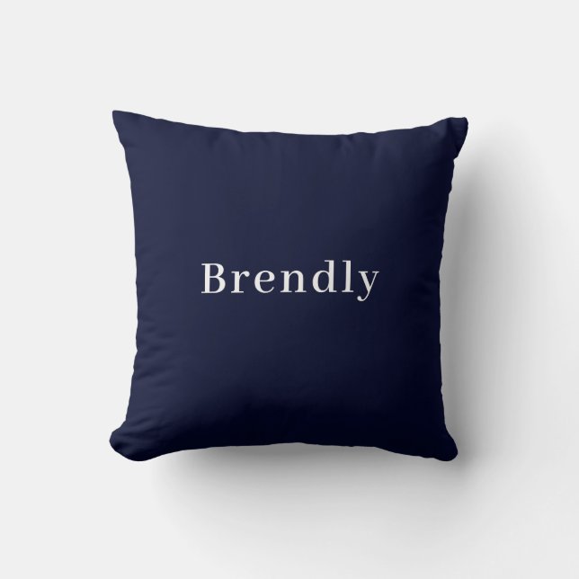 Coussin Logo d'entreprise I Nom de marque Promotionnel Ble (Recto)