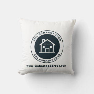Coussin Logo d'entreprise personnalisé et adresse du site 