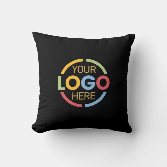 Coussin Logo d'entreprise promotionnel Black Company (Recto)