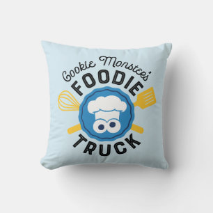 Coussin Logo du camion gastronomique de Cookie Monster