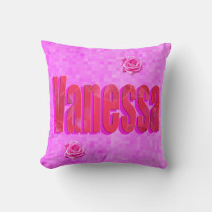 Coussin Logo du nom de Vanessa,