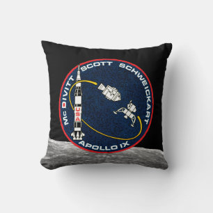 Coussin Logo du patch de mission NASA Apollo 9