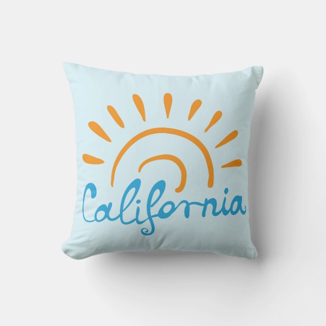 Coussin Logo ensoleillé de la Californie (Recto)