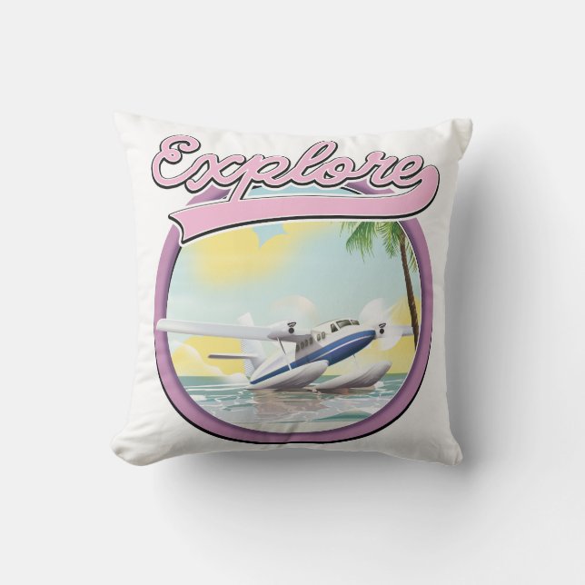 Coussin Logo Explore travel (Recto)