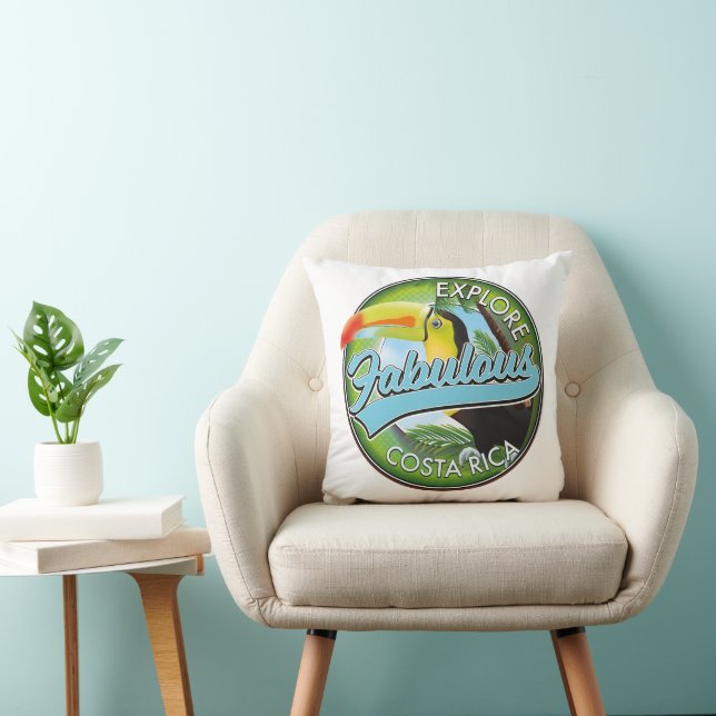 Coussin Logo Explorez Costa Rica fabuleux (Chaise)