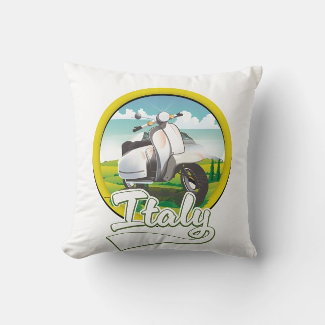 Coussin logo Italie Voyage Scooter (Recto)