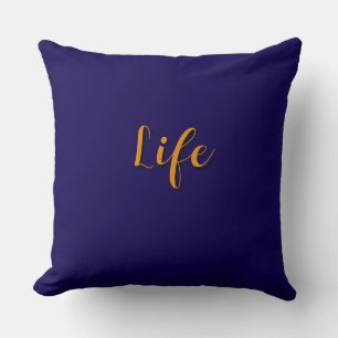 Coussin Logo Life Bleu foncé