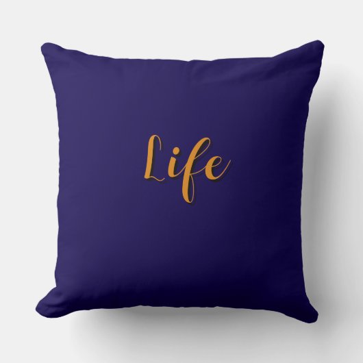 Coussin Logo Life Bleu foncé (Recto)