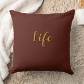 Coussin Logo Life Marron foncé (Couverture)