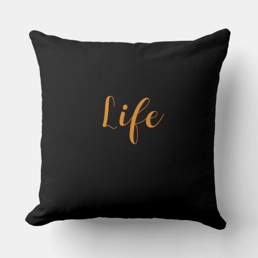Coussin Logo Life Noir      (Recto)