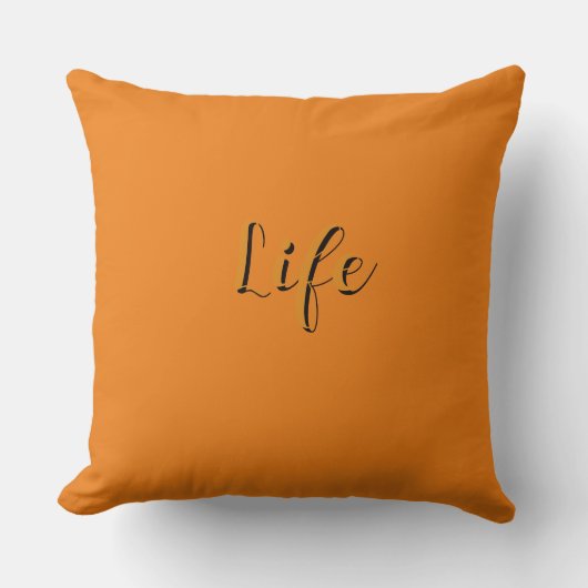 Coussin Logo Life Orange (Recto)