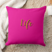 Coussin Logo Life Rose Chaud (Couverture)