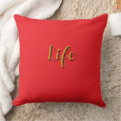 Coussin Logo Life Rouge (Couverture)