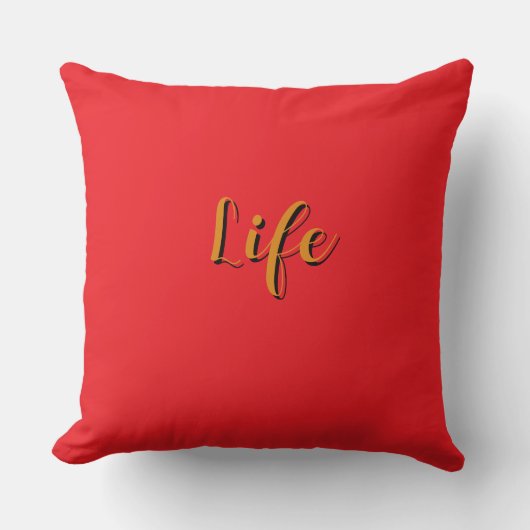 Coussin Logo Life Rouge (Recto)