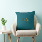 Coussin Logo Life sarcelle      (Chaise)
