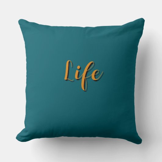 Coussin Logo Life sarcelle      (Recto)