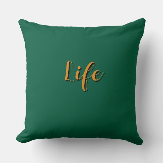Coussin Logo Life Vert foncé (Recto)