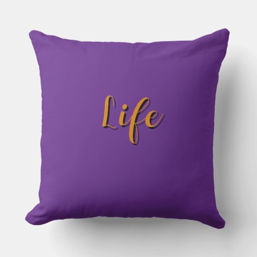 Coussin Logo Life Violet      (Recto)