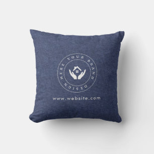Coussin Logo personnalisé minimaliste de luxe promotionnel