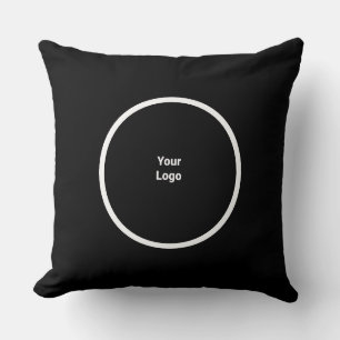 Coussin Logo personnalisé simple et élégant ici société d