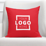 Coussin Logo promotionnel personnalisé de l'entreprise<br><div class="desc">Personnalisez facilement cet oreiller branché avec votre propre logo d'entreprise. Vous pouvez modifier la couleur de l'arrière - plan pour qu'elle corresponde à votre logo ou aux couleurs de votre entreprise. Les coussins de promotion font une impression durable pour qu'ils fassent de grands cadeaux d'entreprise, des cadeaux ou des souvenirs...</div>