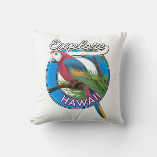 Coussin Logo rétro Explore Hawaii