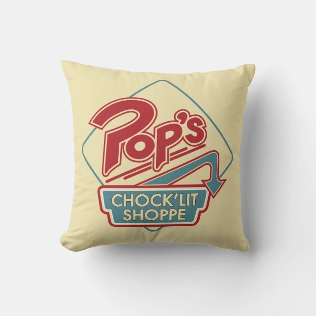 Coussin Logo rouge de la boutique Pop's Chock'Lit (Recto)