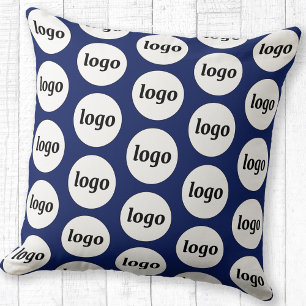 Coussin Logo simple Motif Business Promotion Marine Blue