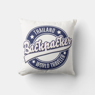 Coussin logo Thailand Backpacker World Traveler