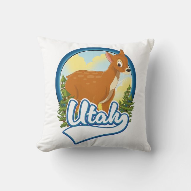 Coussin Logo Utah Deer Travel (Recto)