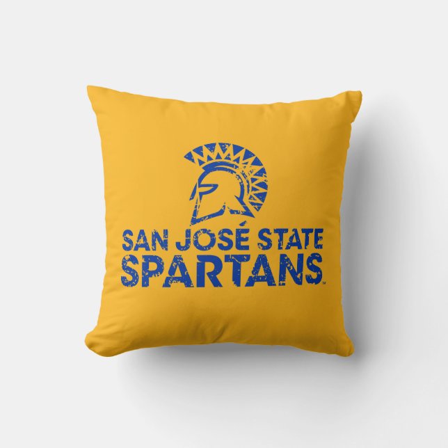Coussin Logo Wordmark de Spartans d'état de San Jose (Recto)