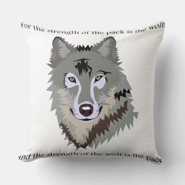 Coussin Loi de la jungle (Recto)