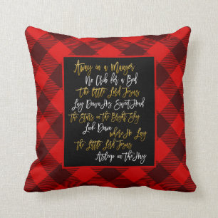 Coussin Loin Dans Le Manger Lyrics Rouge Brown Plaid Noël