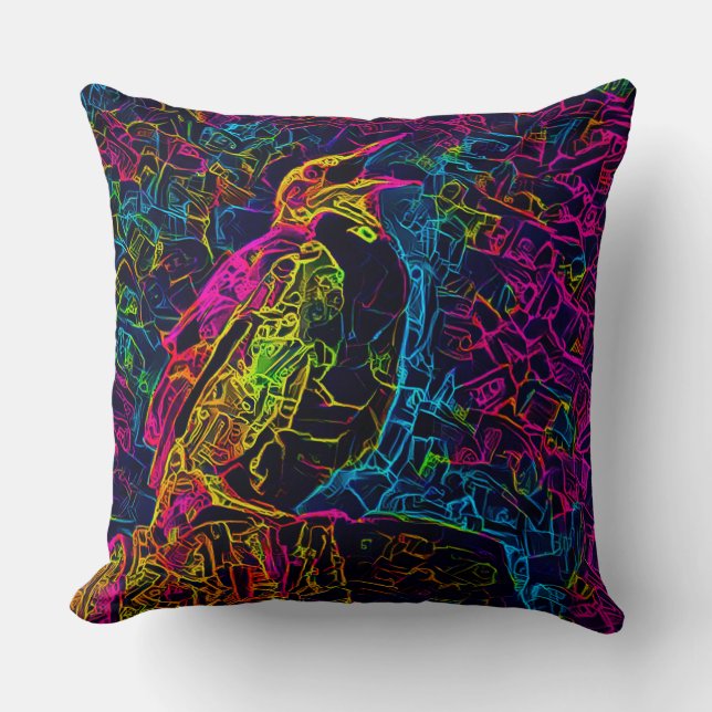 Coussin L'oiseau solitaire 3 (Recto)