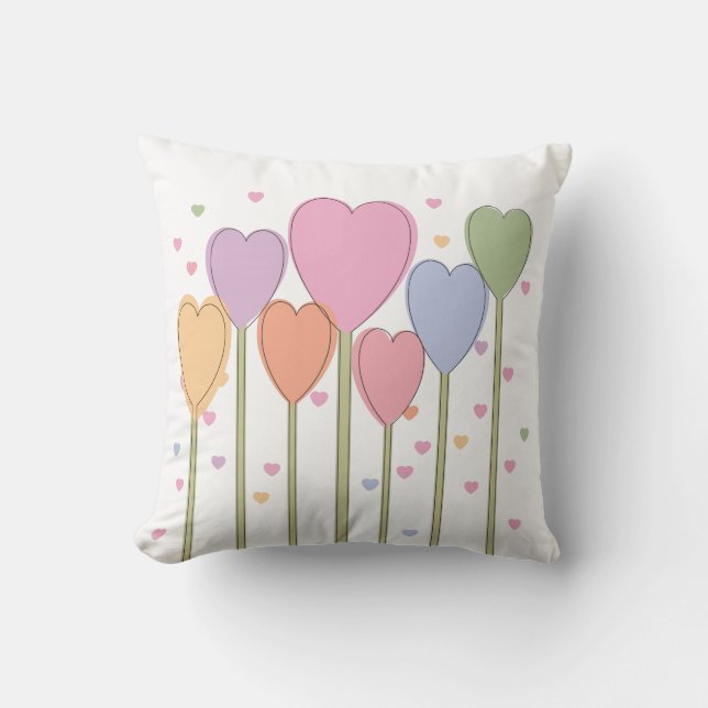 Coussin Lollipops de coeur lunaire (Recto)