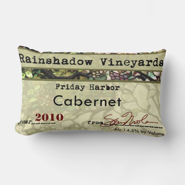 Coussin lombaire de Cabernet de vignobles de (Recto)