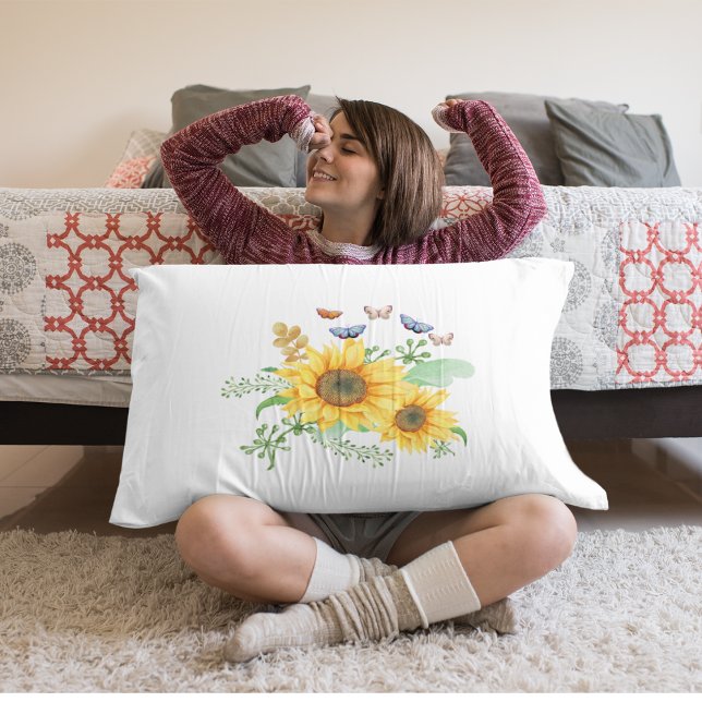 coussin lombaire du printemps de tournesol (Créateur téléchargé)