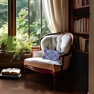 Coussin Lombaire Jardin Pervenche