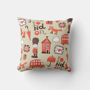 Coussin London Childish : Conception Motif amusante