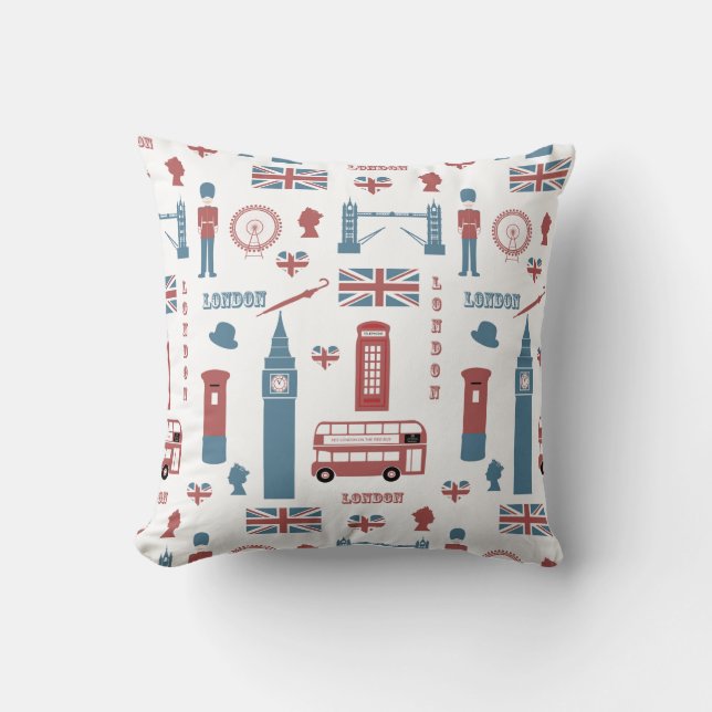 Coussin Londres Angleterre Big Ben Drapeau Anglais Garde d (Recto)