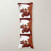 🐿️ Coussin Long Écureuil d'Automne (Devant (Vertical))