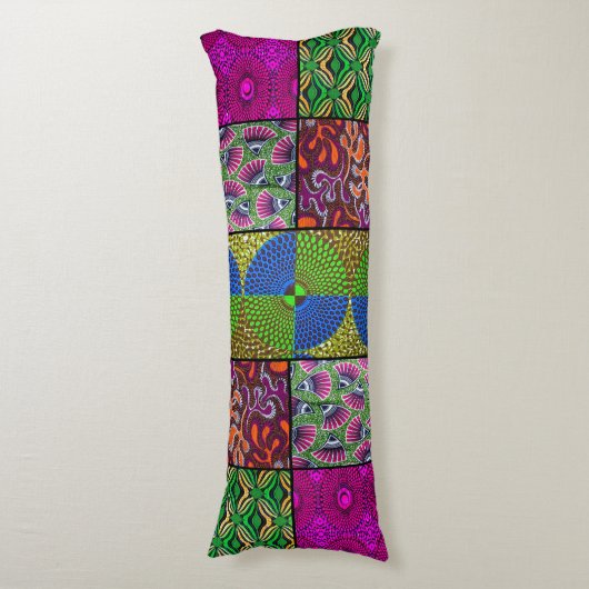 Coussin Long Wax Africain (Devant (Vertical))
