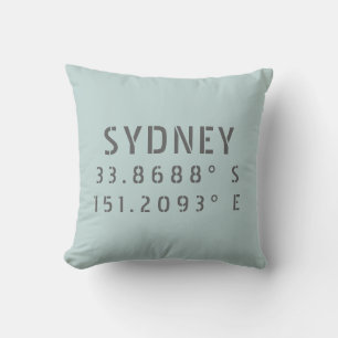 Coussin Longitude de la latitude de Sydney