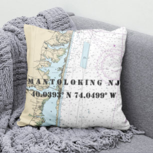 Coussin Longitude de la latitude du graphique nautique : N