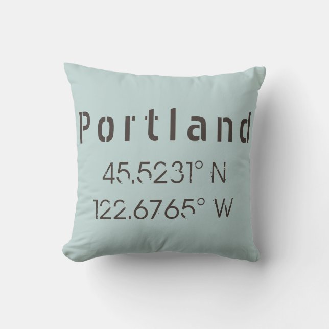 Coussin Longueur Portland Latitude Pillow (Recto)