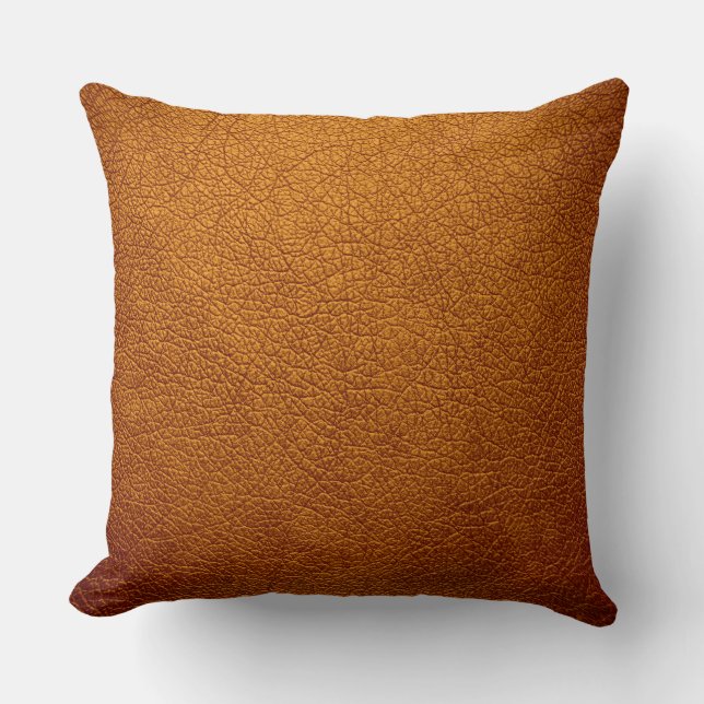 Coussin Look en cuir Brown et élégant (Recto)