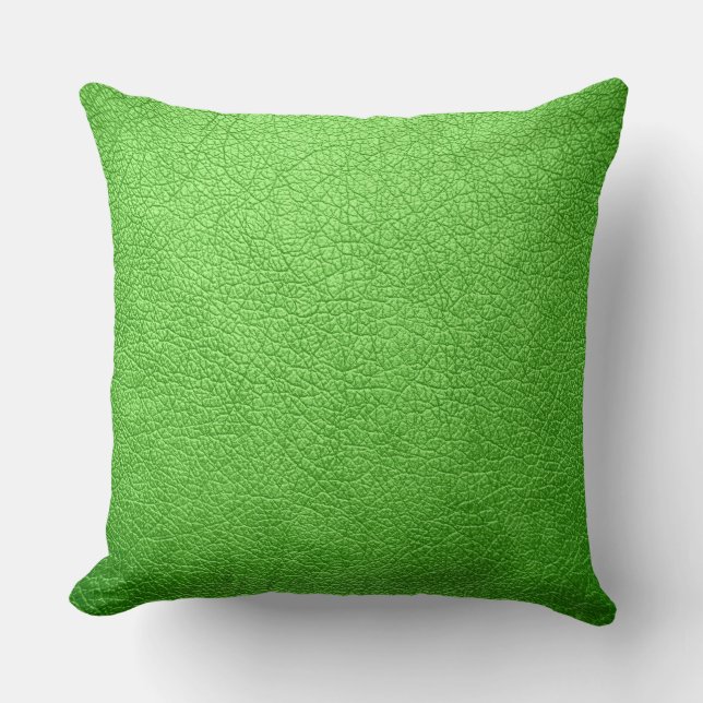 Coussin Look en cuir vert élégant (Recto)
