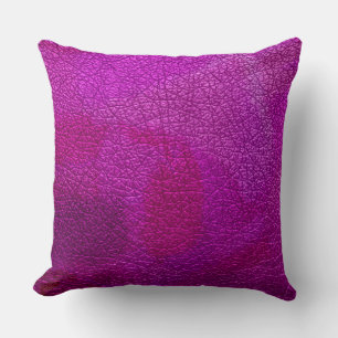 Coussin Look en cuir violet