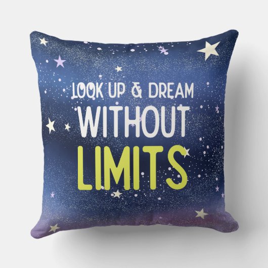 Coussin Look up and dream without limits (Verso)