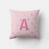 Coussin L'or de rose de bébé de stat | de naissance (Verso)